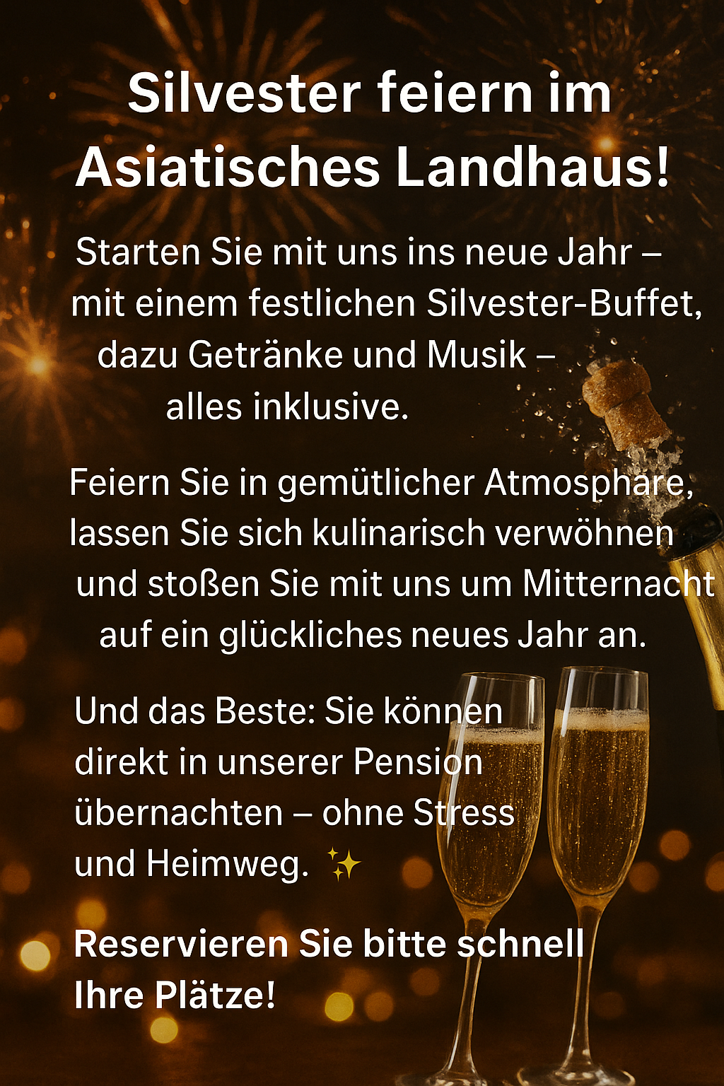 Asiatisches Landhaus Pension Menü